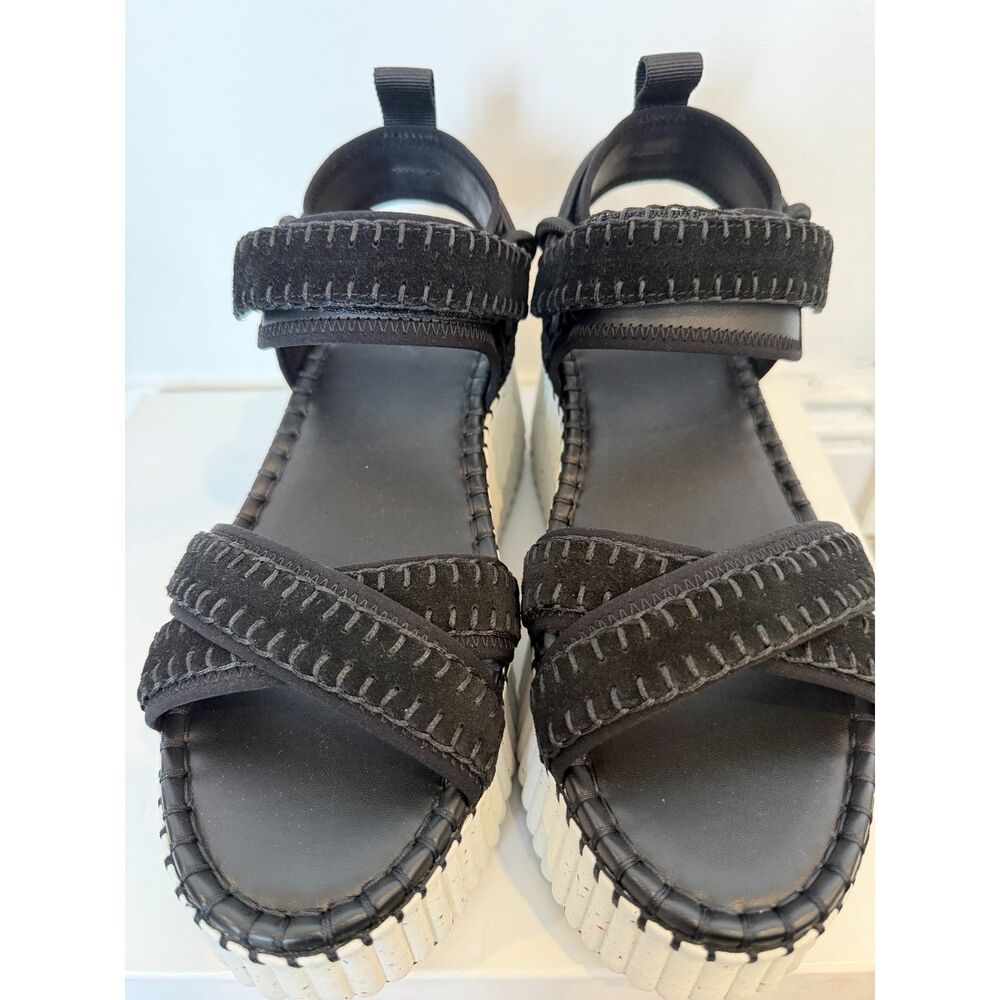 Chloe Nama Wedge Sandal in Black - Picture 4 of 9